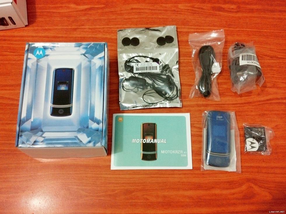 motorola krazr k1 saphirre blue...brand new collector item langka bgt gan