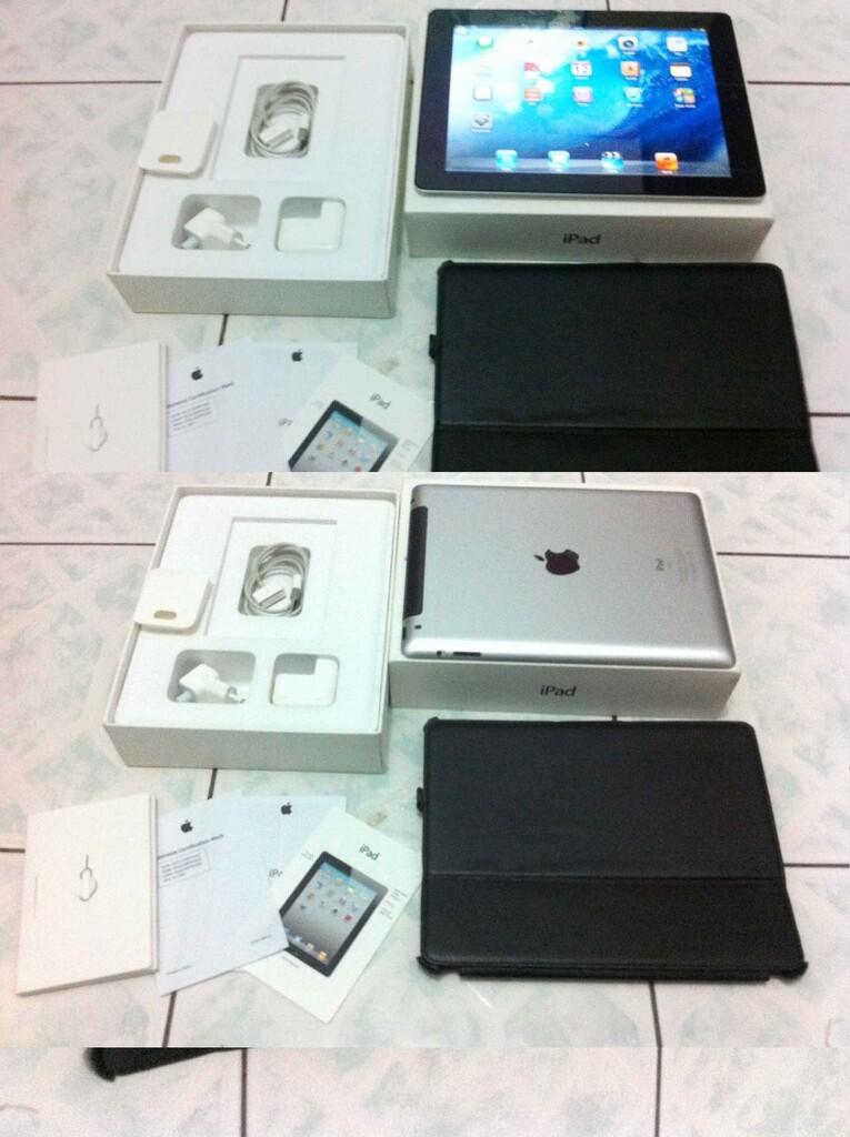 Ipad 2 16GB Wifi + 3G Black Fullset Plus Bonus Bandung / Jakarta