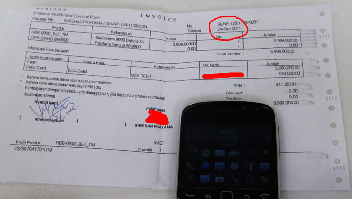 Blackberry 9900 Dakota Hitam Black Garansi TAM September 2013 full lengkap ter murah
