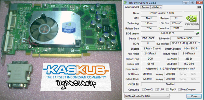 WTS - VGA Card QUADRO FX1400