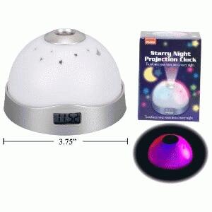 JAM ALARM PROYEKTOR PROYEKSI WAKTU + BULAN BINTANG - STARRY PROJECTION CLOCK