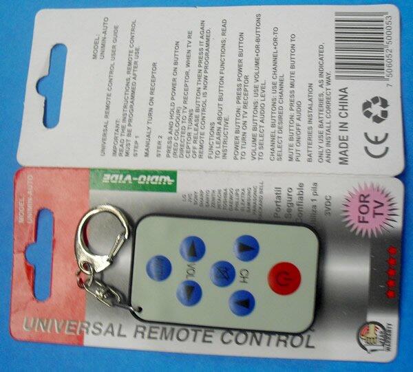 Universal IR Mini TV Remote Control Keychain
