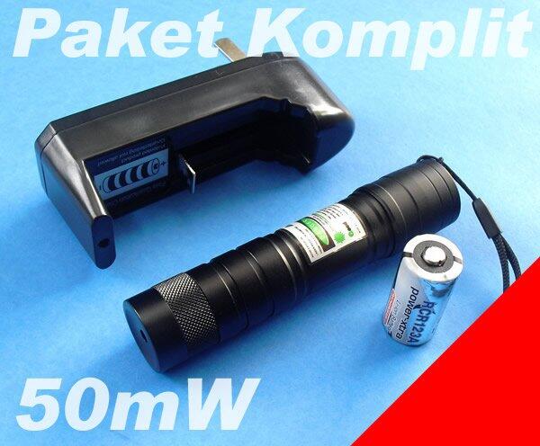 REAL 50mW 650nm Laser Pointer FlashLight Complete