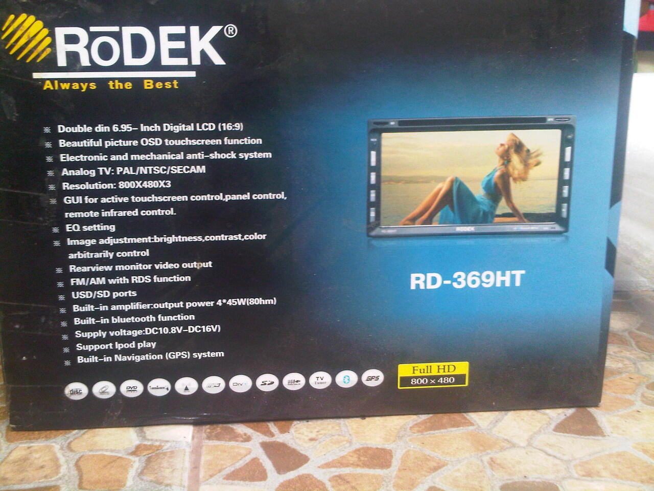 RODEK TV Mobil DVD MP3 Bluetooth 2 Din Celengan TouchScreen USB/Ipod/MicroSD Depok