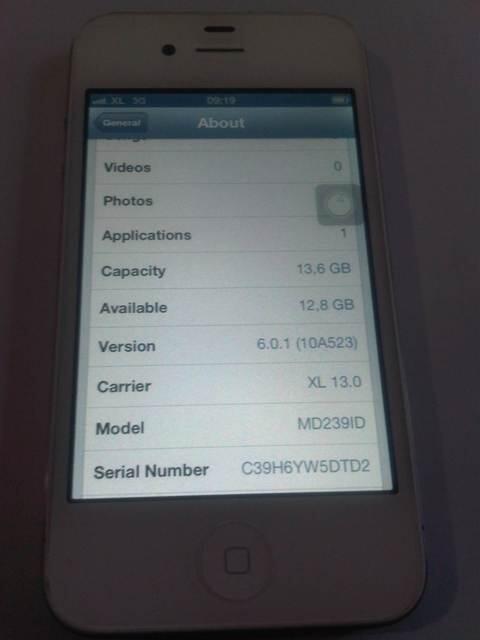 iPhone 4s 16gb White FU Fullset Mulus Garansi Indo