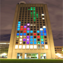 VIDEO KEREN.......!!!!!!!!!!!!!!!!!!! LIGHTING GEDUNG MENJADI GAMES TETRIS RAKSASA