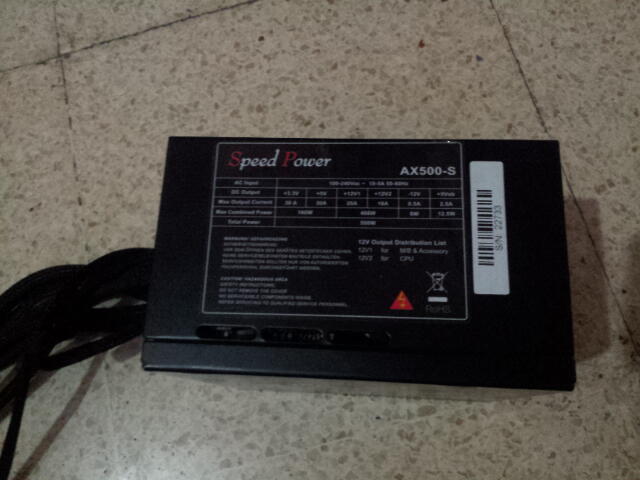 PSU pure speed power AX500 watt