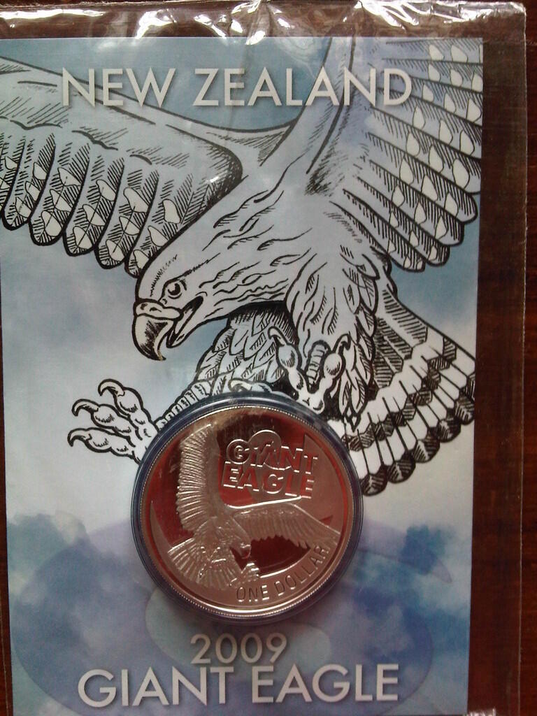 Koin Perak Giant Eagle New Zealand