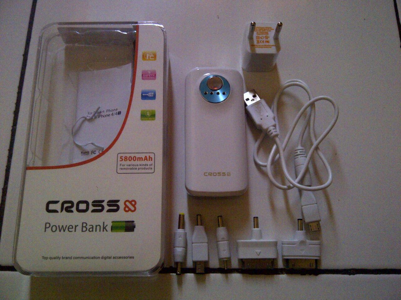 POWERBANK Cross 5800mah,8800mah,11200mah,12800mah