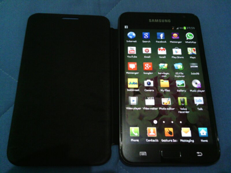 samsung galaxy note hitam mulus dan headset soul by ludacris dan bonus