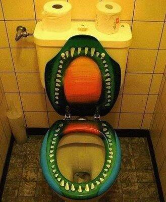 Bahkan Toilet pun jadi bahan Kreatif nya manusia !