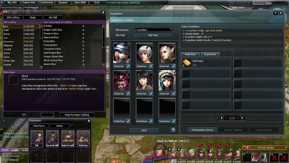 Char Atlantica Lv.132 Server Nuna Polos ( Harga NEGO )