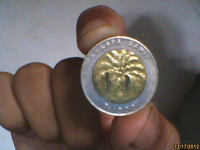 uang 1000 rupiah Logam tahun 1996, dan 2000