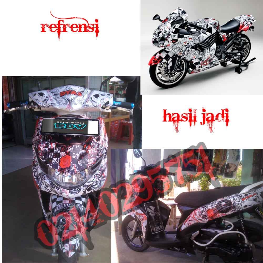 Terjual DECAL  CUSTOM UNTUK  SEMUA MOTOR  DESAIN SUKA SUKA 