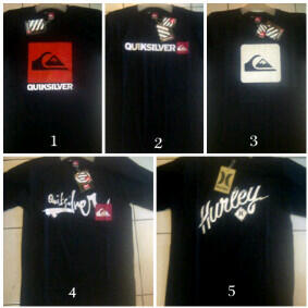 JUAL CEPAT !! KAOS QUICKSILVER & FREDFERRY ORIGINAL - limited stock !!