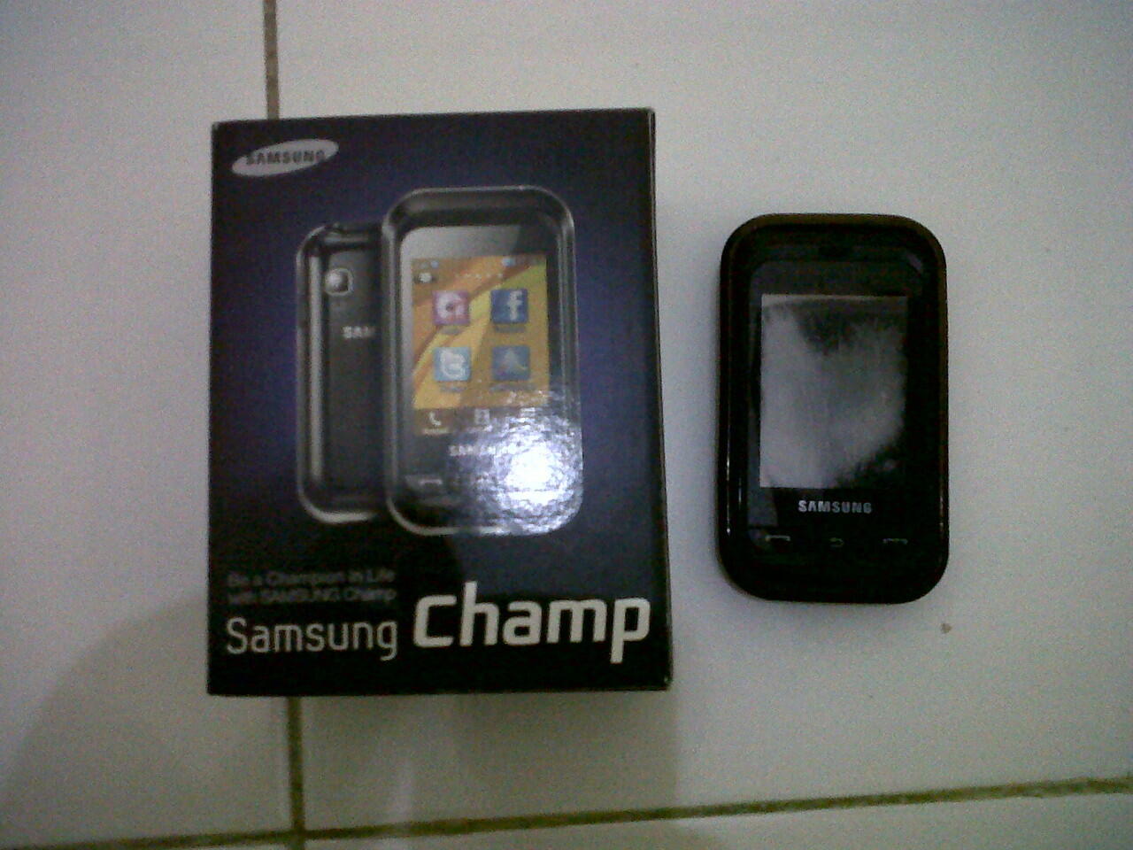 SAMSUNG CHAMP HITAM ORI LENGKAP