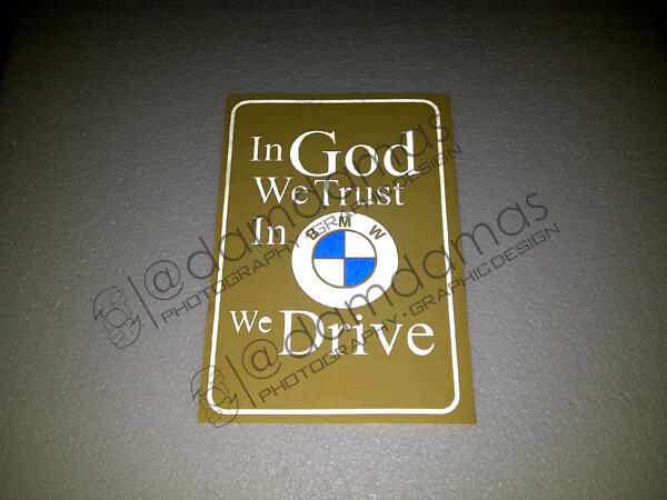 Stiker (decal) Mercedes, BMW, Toyota Crown, dll