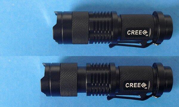 Senter CREE ZOOM Q5 UltraFire(General) MINI X8022 3Mode Paket Komplit