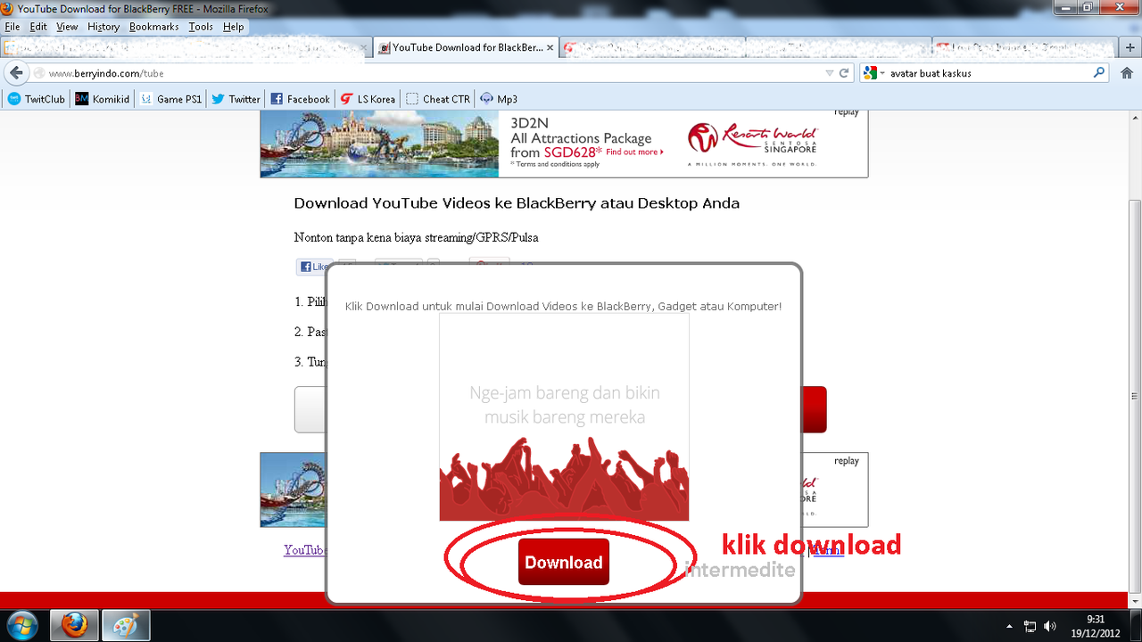 &#91;Tutorial&#93; Download Video Youtube ke BlackBerry/PC