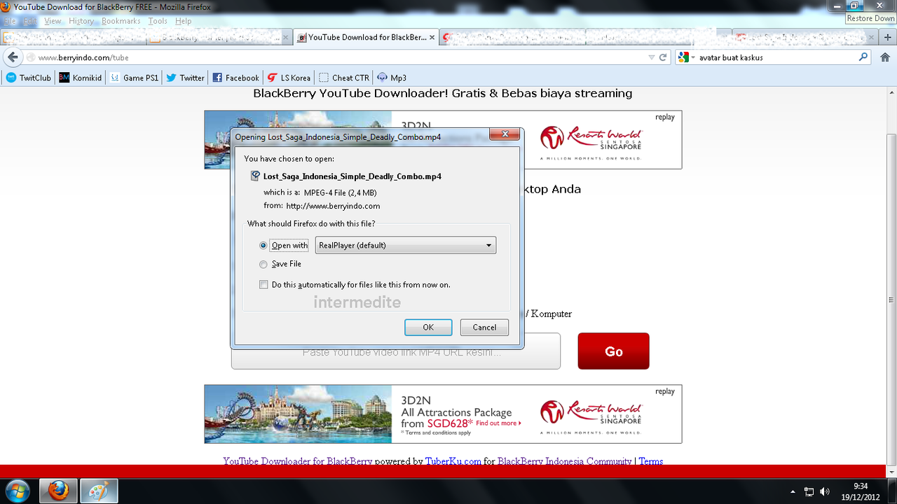 &#91;Tutorial&#93; Download Video Youtube ke BlackBerry/PC