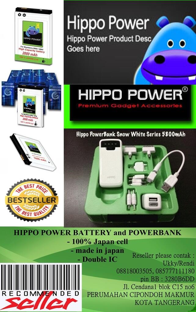 Powerbank & Battere Hippo alltipe, DSBC untuk 9330, dan BMC (RESELLER MASUK gak rugi)
