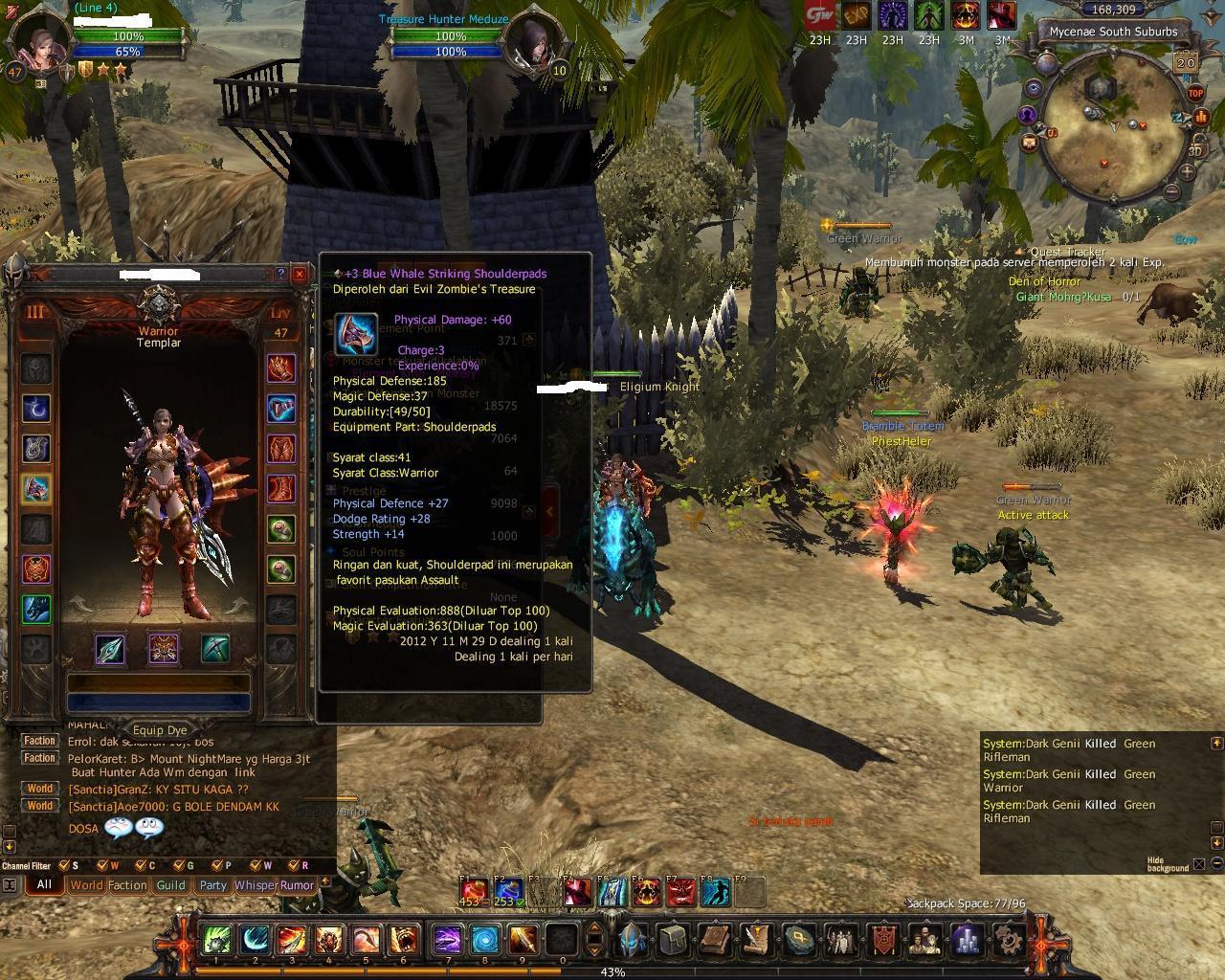 JUAL CHAR ELEGIUM TEMPLAR (TB) STRONG BANDUNG
