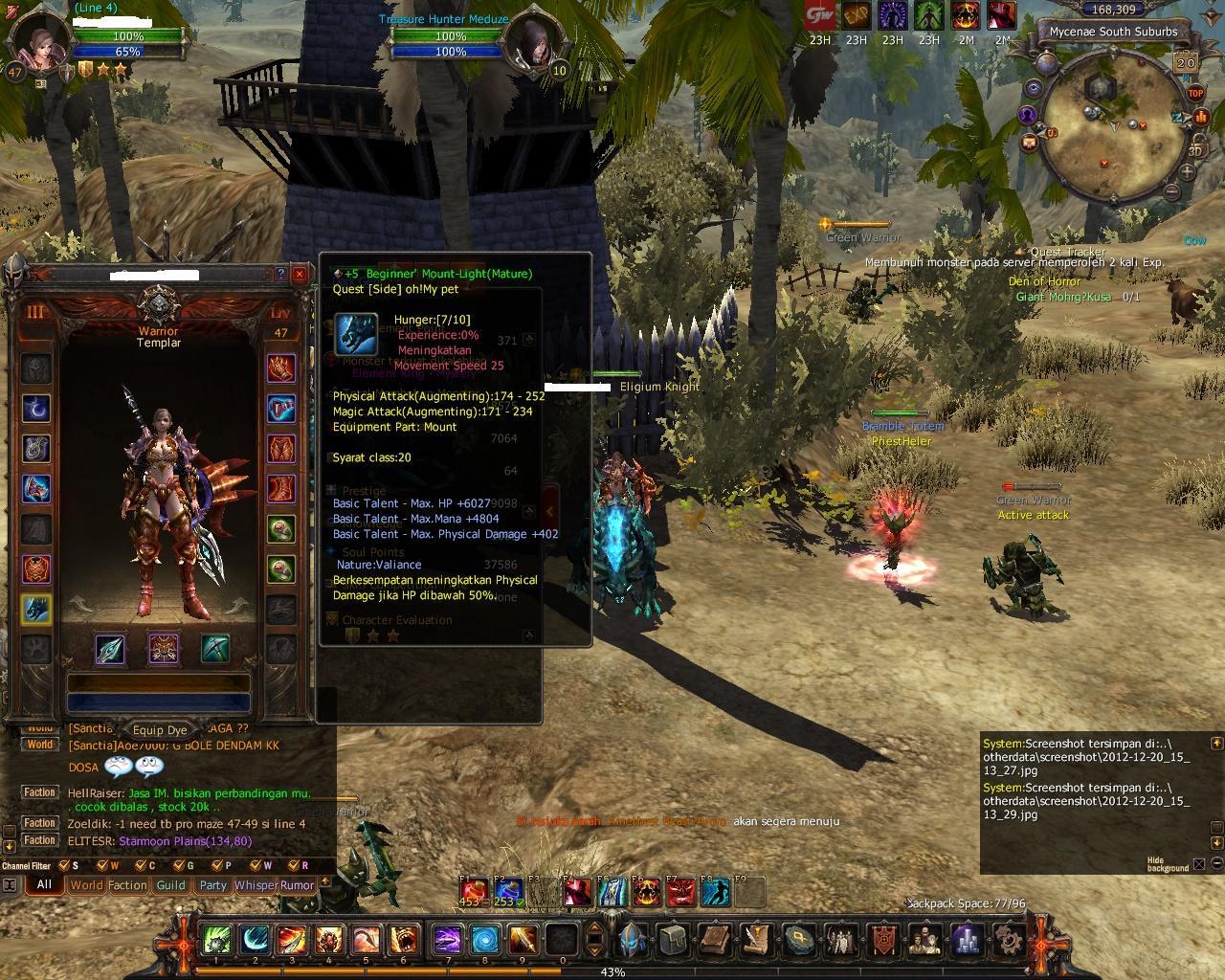 JUAL CHAR ELEGIUM TEMPLAR (TB) STRONG BANDUNG