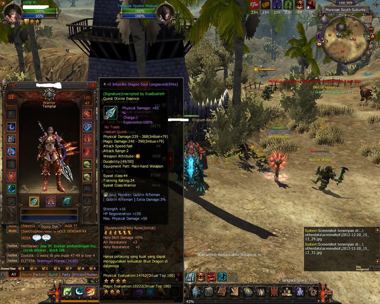 JUAL CHAR ELEGIUM TEMPLAR (TB) STRONG BANDUNG