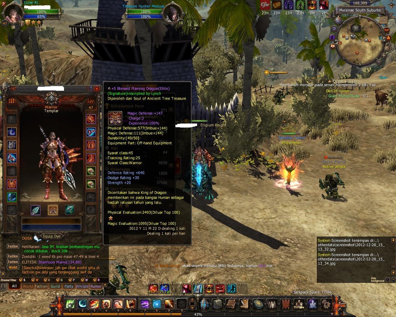 JUAL CHAR ELEGIUM TEMPLAR (TB) STRONG BANDUNG
