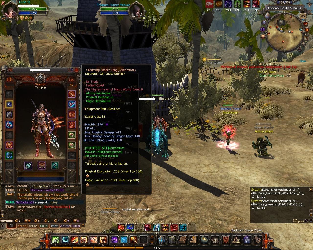 JUAL CHAR ELEGIUM TEMPLAR (TB) STRONG BANDUNG
