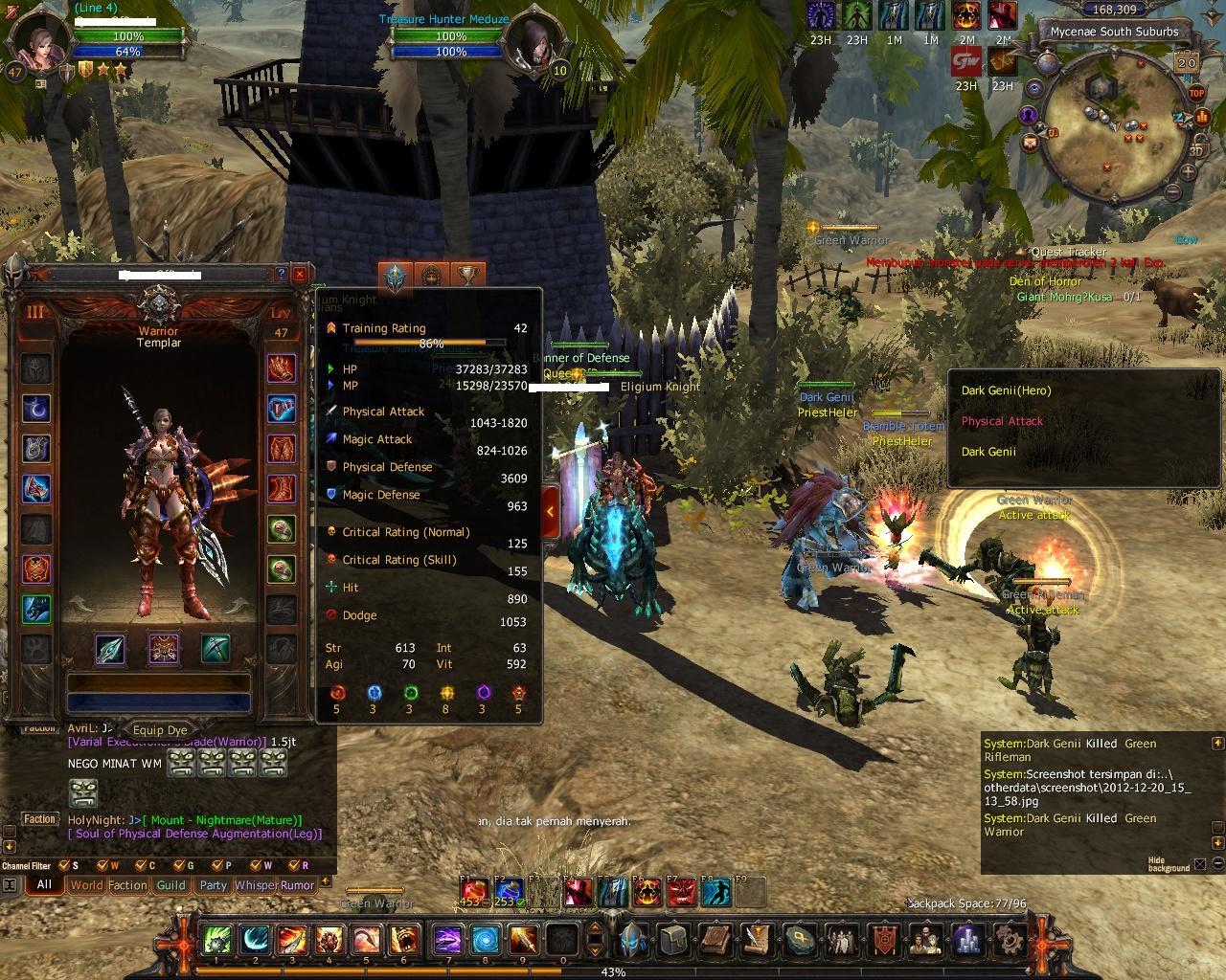 JUAL CHAR ELEGIUM TEMPLAR (TB) STRONG BANDUNG