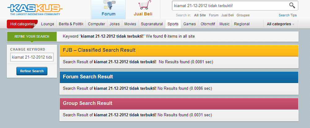 Kiamat 21-12-2012 Tidak Terbukti..