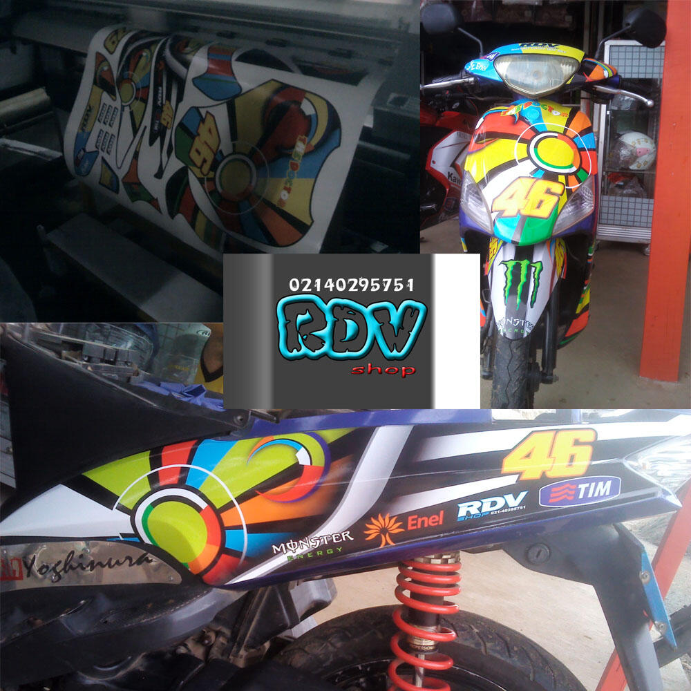 Terjual DECAL  CUSTOM UNTUK  SEMUA MOTOR  DESAIN SUKA SUKA 