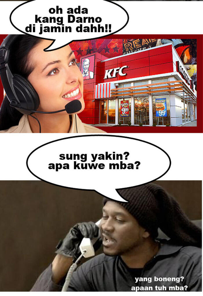 3 Komik Wong Tegal Nelpon KFC (kaefci) + (ngakak ane Up Date gan)