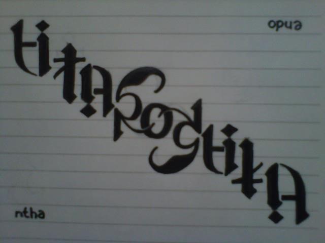 Sharing Ambigram persembahan dari Endoneshia