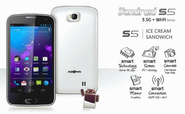 Tablet PC ADVANS5 (CALL+SMS) setara Samsung galaxy note