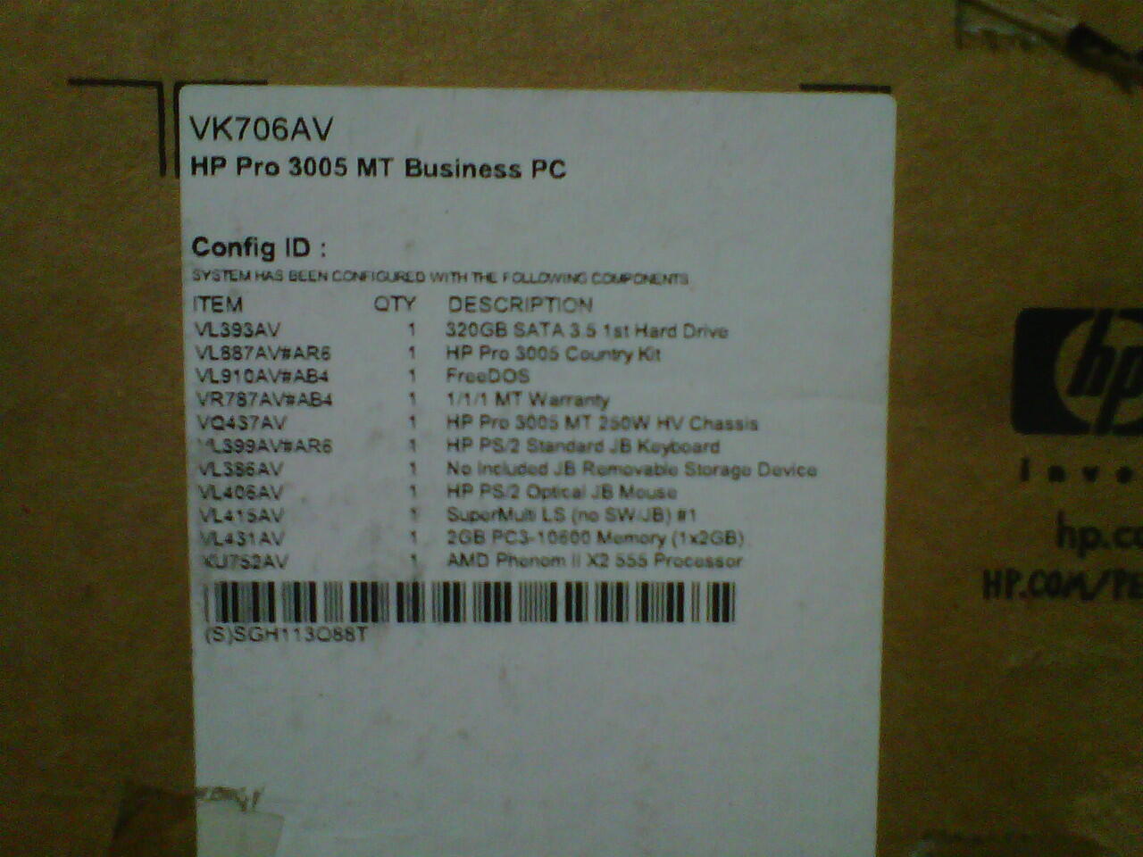 HP PRO 3005 MT