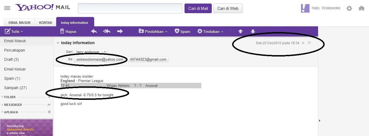 (Patungan Soccer Tips) Soccer "Information" from LARRY ANDERSON (Tipster Macau Bule)