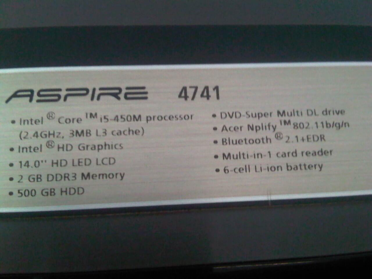 acer aspire4741