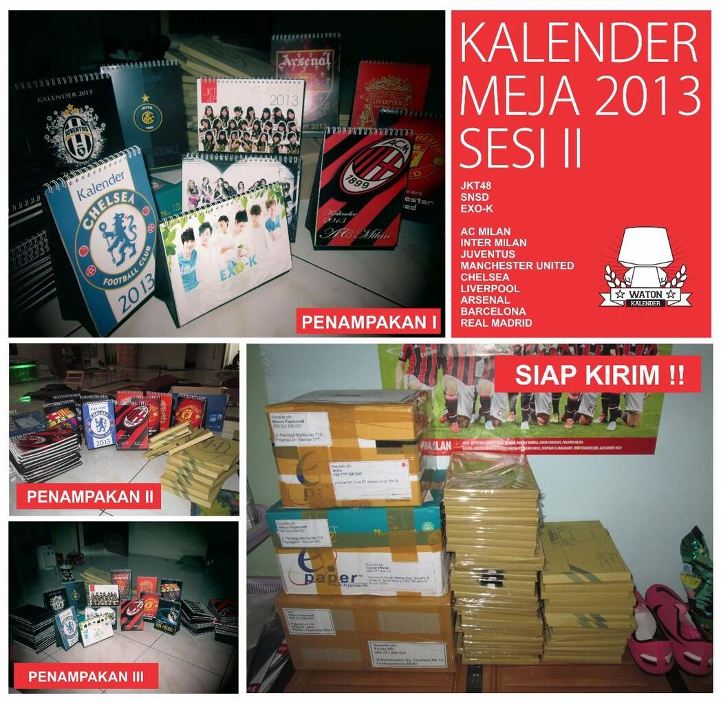 PRE ORDER - Kalender Meja 2013 JKT48 dan Klub Bola &#91;AC Milan, Madrid, Barca, MU dll&#93;