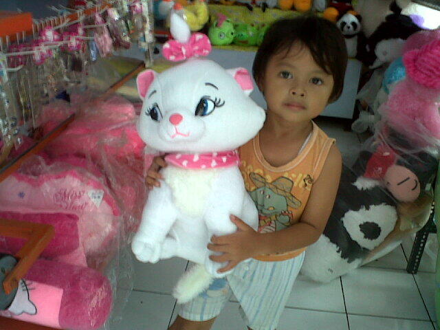 Mary Cat Boneka Kucing Lucu Pita Pink Polkadot