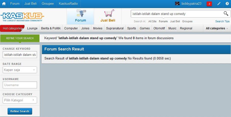 Istilah - Istilah Dalam Stand Up Comedy