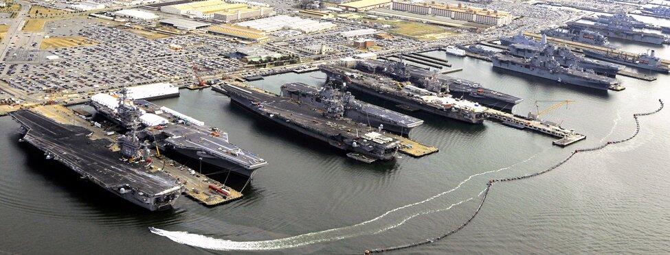 The World's Largest Naval Station Is Packed Tight For Christmas