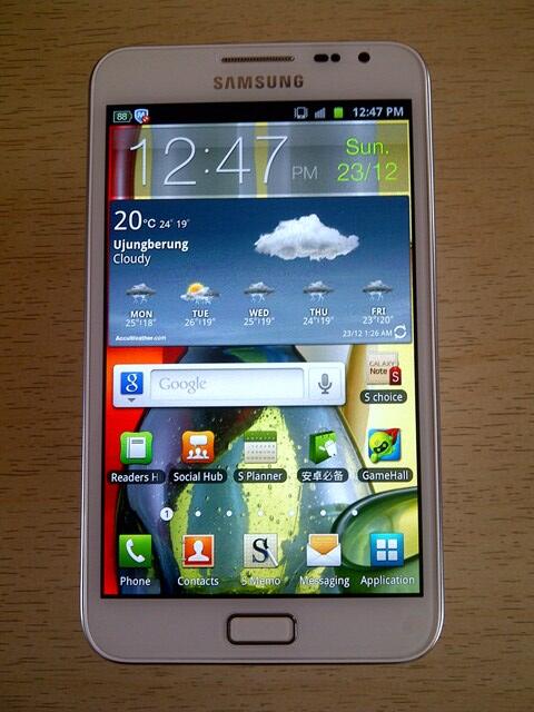 Samsung Galaxy Note 1 GT-N7000 white, kinyis2-Bandung