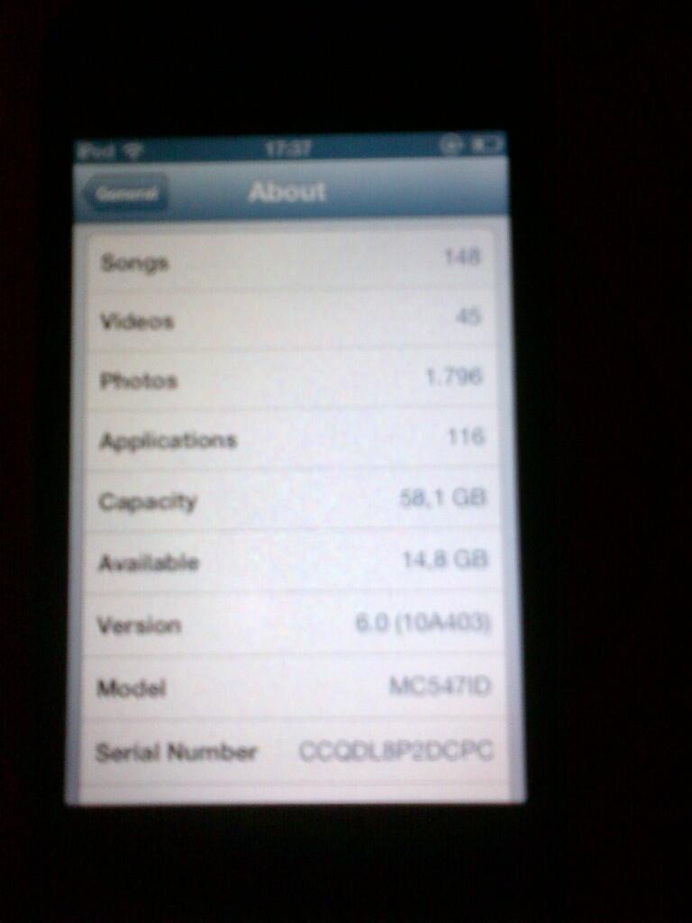wts ipod touch 64 gb