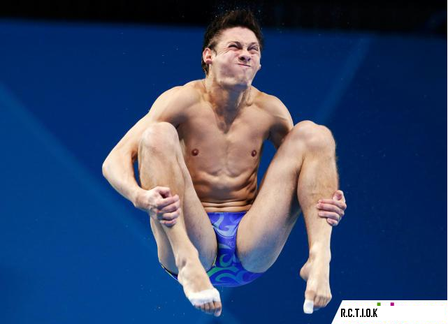 Ekspresi wajah atlet loncat indah Olimpiade 2012