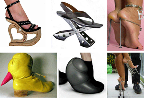 sepatu dan sendal dengan desain ter unik