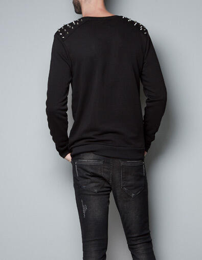 Terjual ZARA  MAN SWEATER  with STUDS KASKUS