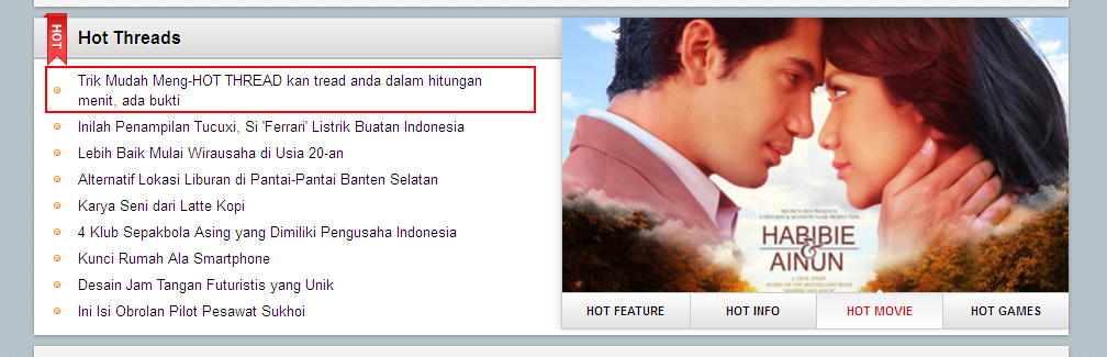 Trik Mudah Meng-HOT THREAD kan tread anda dalam hitungan menit, ada bukti