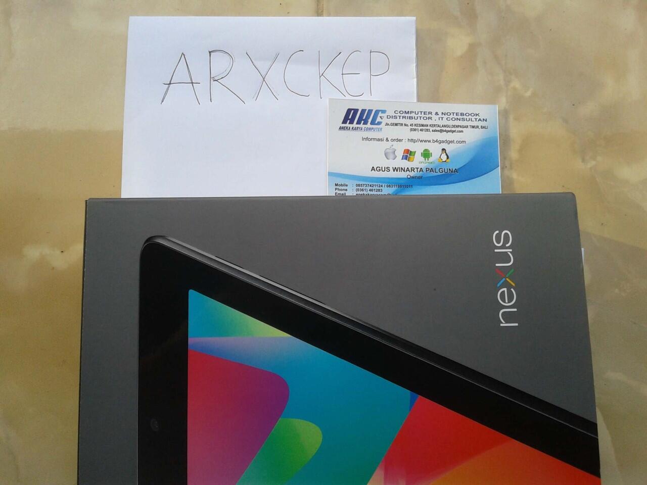 Google Nexus 7 32 GB Wifi Termurah garansi Asus Indo! cm 3,1 JT